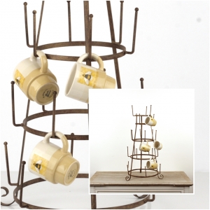 Stojan na hrnčeky 24 háčikov 64cm