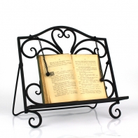 Stojan na kuchárku čierny kov 37x36x7cm