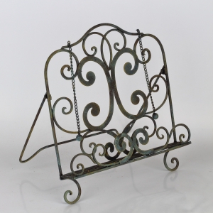 Stojan na kuchárku s modrozelenú patinou 40x32cm