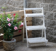 Stojan na květiny 3 police bílý 98cm