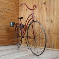 Stojan na kvety bicykel červené 85x134cm