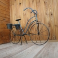 Stojan na kvety bicykel modrej kovovej 62,5x95cm