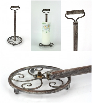 Stojan na papierové utierky starý kov 36cm