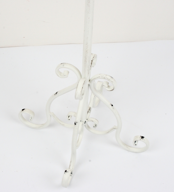 Stojan na uteráky biely kov s patinou 96cm