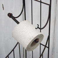 Stojan na toaletný papier čierny kov 70cm