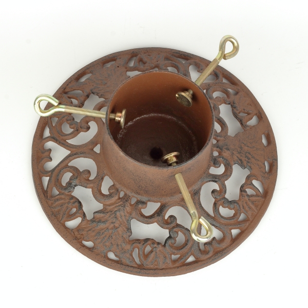 Stojan na vianočný stromček s rostlinnými ornamentmi 29 x 12 cm liatinový