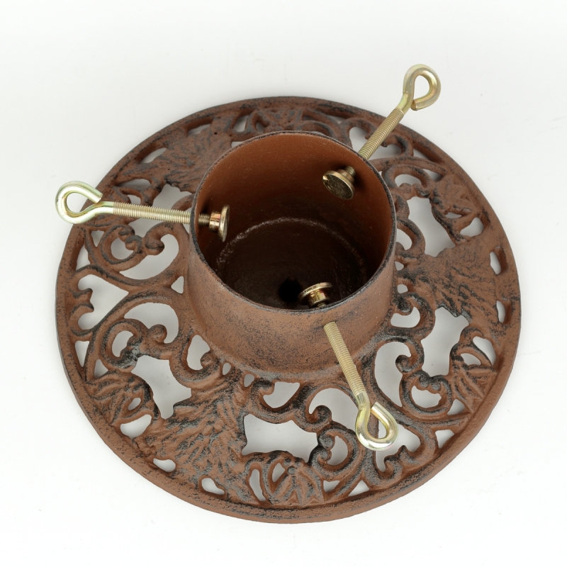 Stojan na vianočný stromček s rostlinnými ornamentmi 29 x 12 cm liatinový