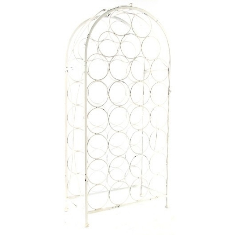 Stojan na víno biely 93x22x43cm