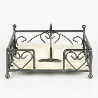 Stojan na servítky so srdiečkom 19x19x7,5cm