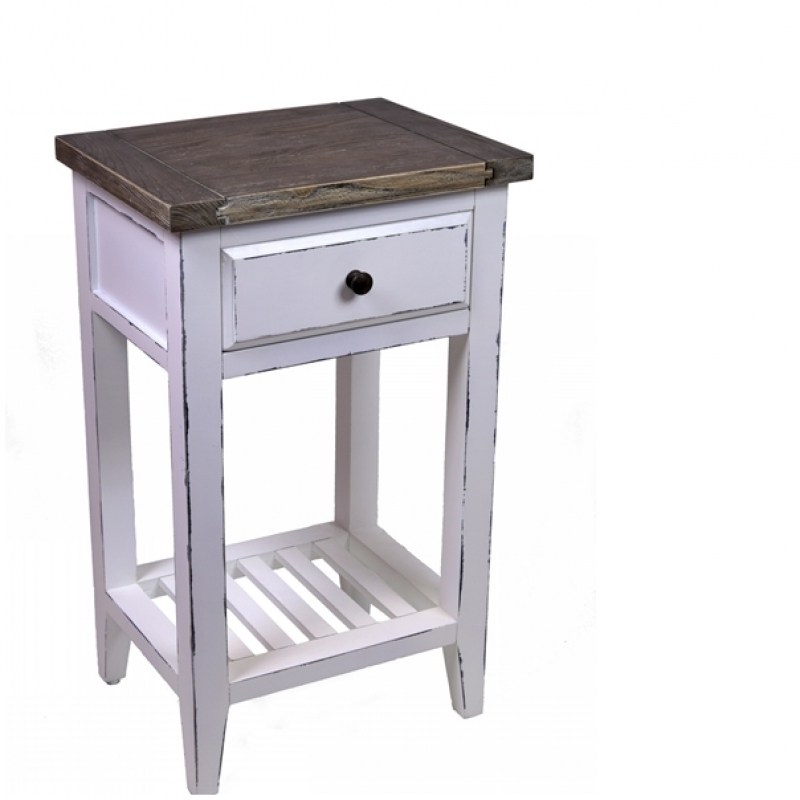 Stolík so zásuvkou Cottage 45x75,5x35cm