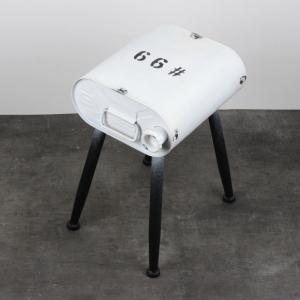 Stolička kanister biely 28x35x45cm