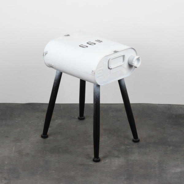 Stolička kanister biely 28x35x45cm