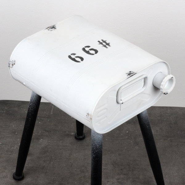 Stolička kanister biely 28x35x45cm