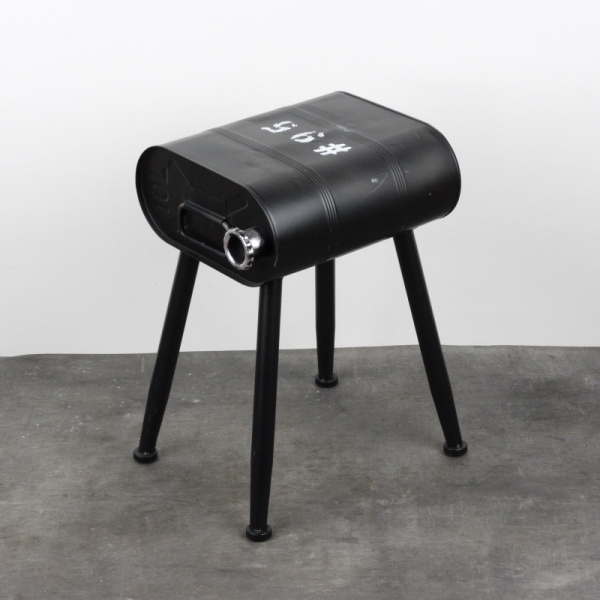 Stolička kanister čierny 28x35x45cm