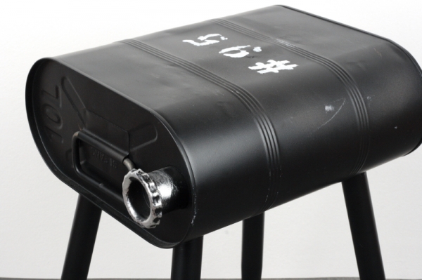 Stolička kanister čierny 28x35x45cm