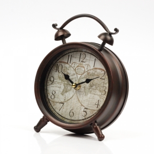 Stolové hodiny budík s mapou 22cm