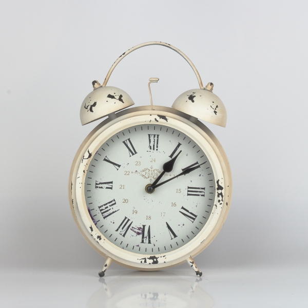 Stolové hodiny / budík s otlčeným vzhľadom 24x8x33cm