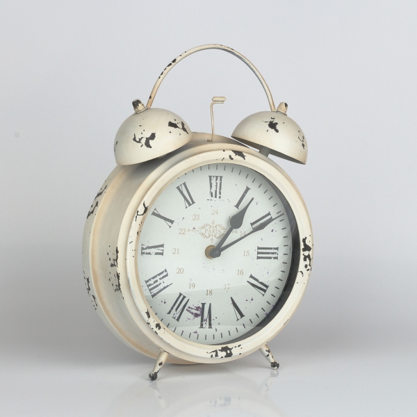 Stolové hodiny / budík s otlčeným vzhľadom 24x8x33cm