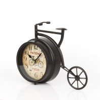 Stolové hodiny koleso čierne 22x6x28cm