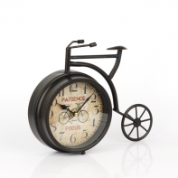 Stolové hodiny koleso čierne 22x6x28cm