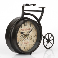 Stolové hodiny koleso čierne 22x6x28cm