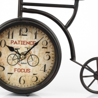 Stolové hodiny koleso čierne 22x6x28cm