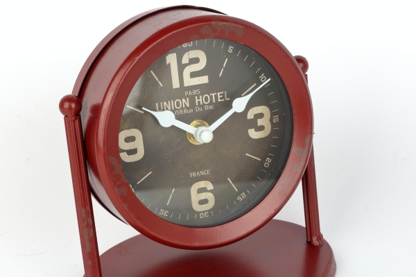 Stolové hodiny kovové 15x15x11cm