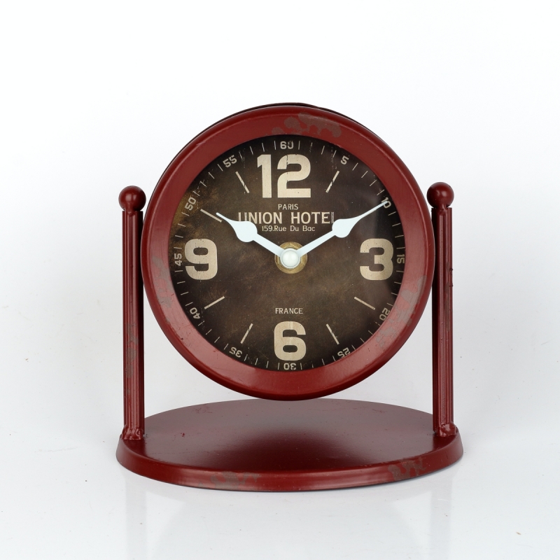 Stolové hodiny kovové 15x15x11cm