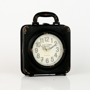 Stolové hodiny kufrík Old town 24x24cm