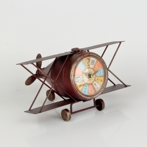 Stolní hodiny letadlo 32x26x18cm VYŘAZENO