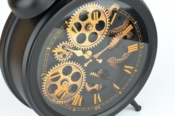 Stolové hodiny s pohyblivými kolesami 34 cm