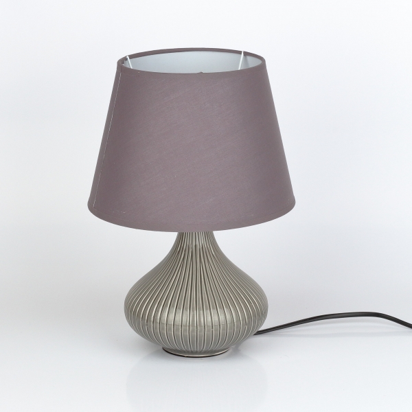 Stolná lampa 22x31cm šedá