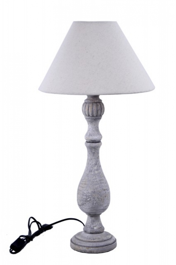 Stolná lampa antik šedý sirma 66cm