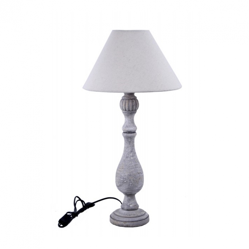 Stolná lampa antik šedý sirma 66cm