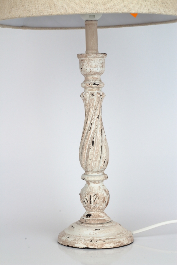 Stolná lampa béžová zdobená 52cm