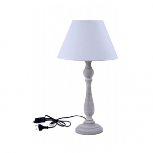 Stolná lampa biely sirma guľatá 57cm