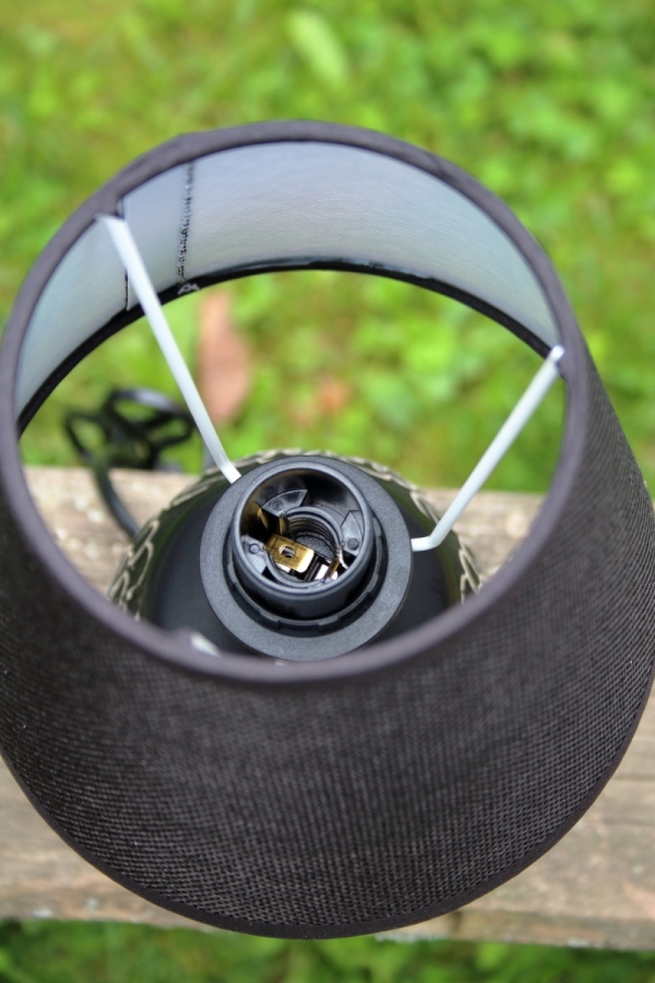 Stolná lampa čierna