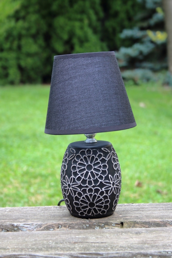 Stolná lampa čierna