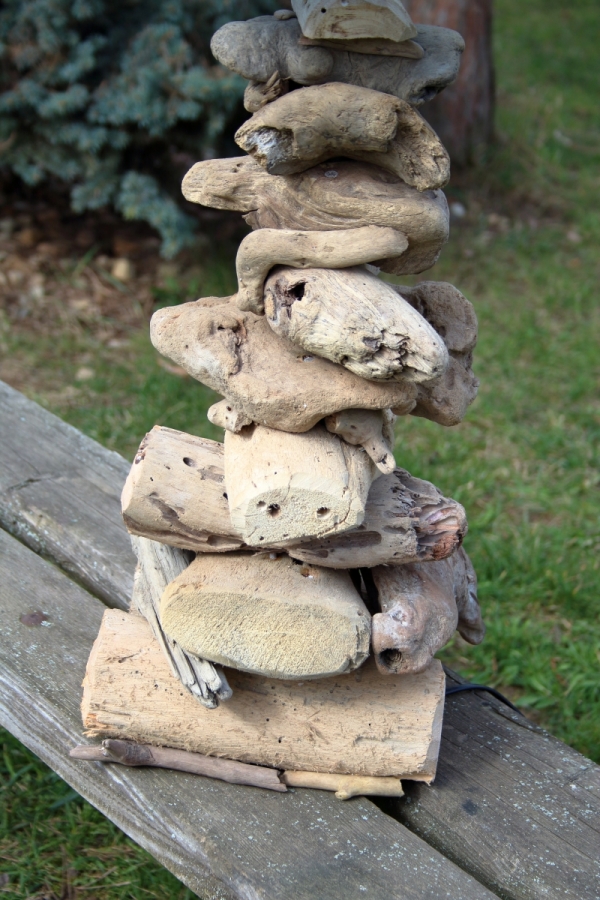 Stolná lampa z náplavového dreva 60cm