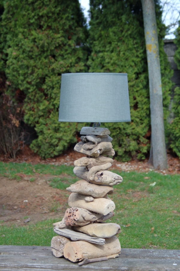 Stolná lampa z náplavového dreva 60cm