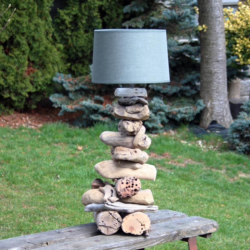 Stolná lampa z náplavového dreva 60cm