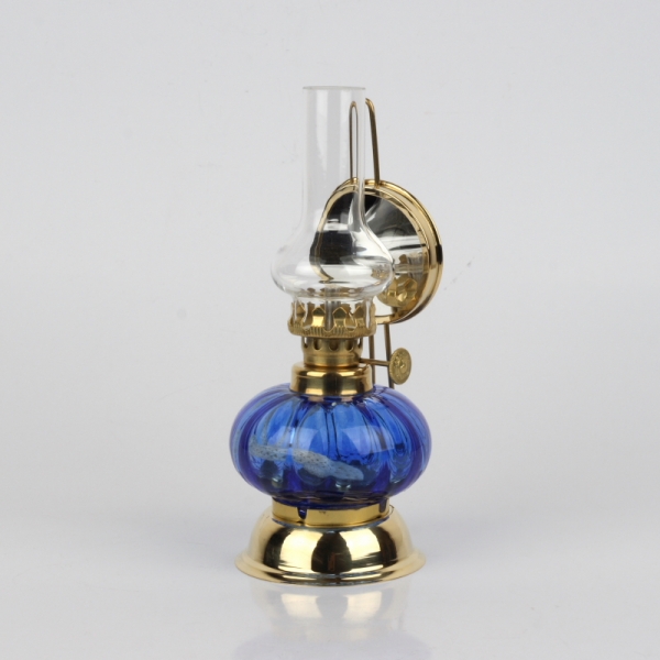 Stolná petrolejová lampa modrá 16cm