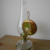 Stolná petrolejová lampa patentné s cylindrom a signatúrou 320mm