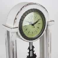 Stolové retro kyvadlové hodiny biele 46,5 cm