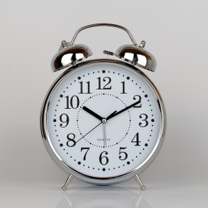 Strieborné stolné hodiny / budík 23x8x30cm