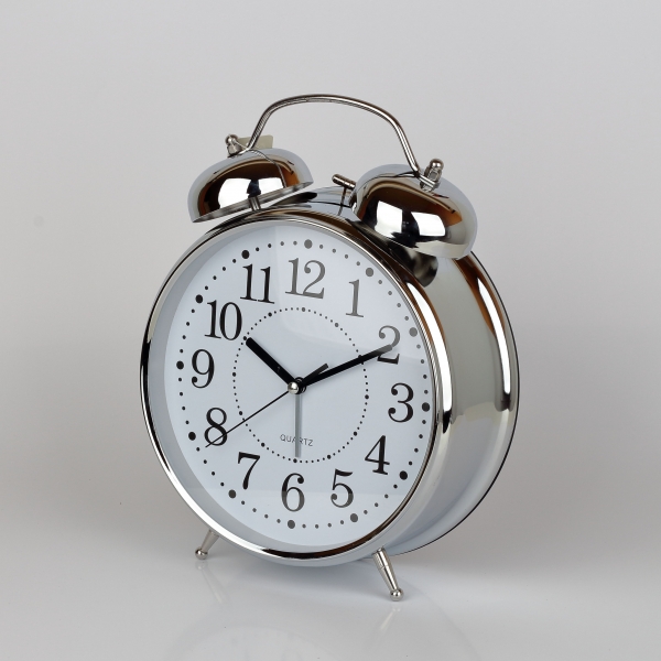 Strieborné stolné hodiny / budík 23x8x30cm