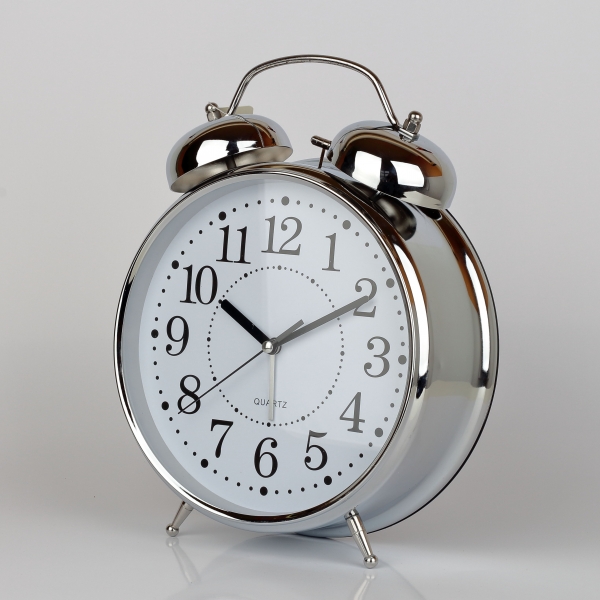 Strieborné stolné hodiny / budík 23x8x30cm