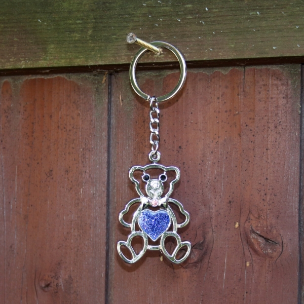 Strieborný prívesok na kľúče medvedík