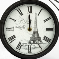 Štýlové hodiny Paris Eiffel 35x42x9cm