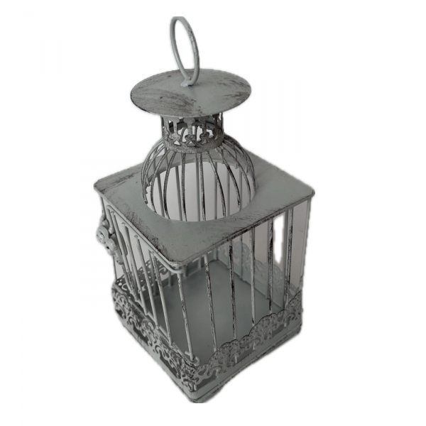 Svadobná dekorácia - kvetinová klietka 10 x 10 x 22 cm